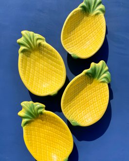 Lot de quatre coupelles en céramique « Ananas »